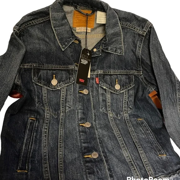 Levi’s Premium Ex-Boyfriend Trucker Jean Jacket size Small - Picture 7 of 7